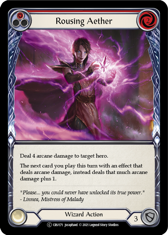 Rousing Aether (Red) [U-CRU171-RF] (Crucible of War Unlimited)  Unlimited Rainbow Foil