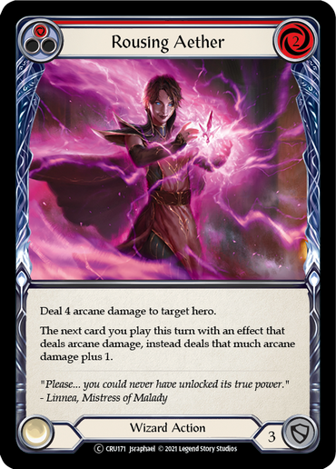 Rousing Aether (Red) [U-CRU171-RF] (Crucible of War Unlimited)  Unlimited Rainbow Foil