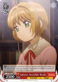 Sakura: Invisible Books (CCS/WX01-065 U) [Cardcaptor Sakura: Clear Card]