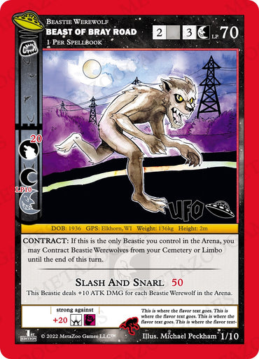 Beast of Bray Road [Cryptid Nation: UFO First Edition Release Event Deck]