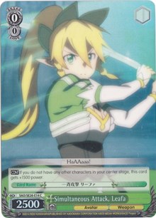 Simultaneous Attack, Leafa (SAO/SE26-E14 C) (Parallel Foil) [Sword Art Online II Vol.2]