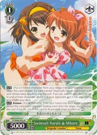 Swimsuit Haruhi & Mikuru (SY/W08-E032 R) [The Melancholy of Haruhi Suzumiya]