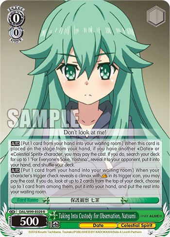 Taking Into Custody for Observation, Natsumi [Date A Live Vol.2]