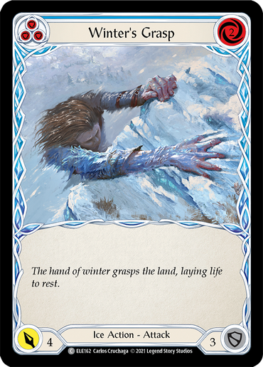 Winter's Grasp (Blue) [ELE162] (Tales of Aria)  1st Edition Rainbow Foil