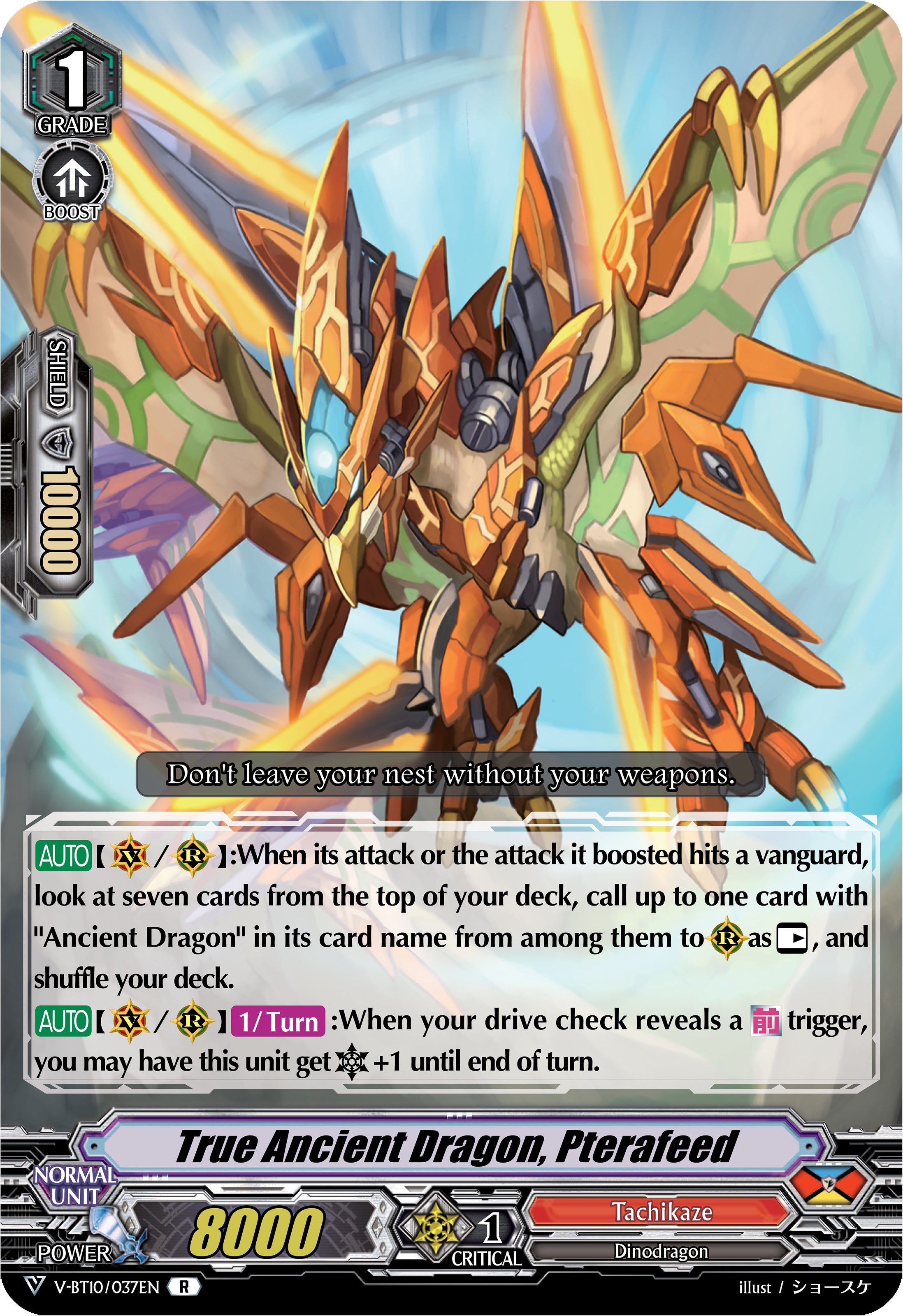 True Ancient Dragon, Pterafeed (V-BT10/037EN) [Phantom Dragon Aeon]