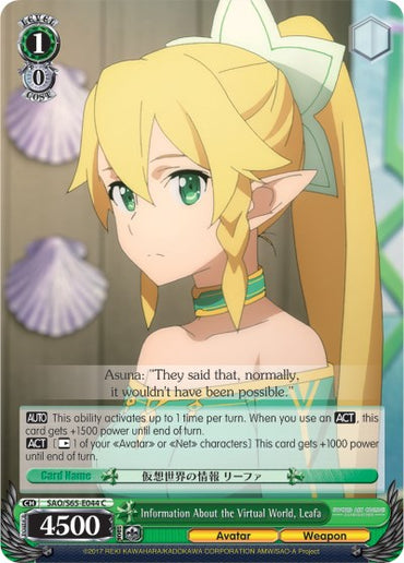 Information About the Virtual World, Leafa (SAO/S65-E044 C) [Sword Art Online -Alicization-]