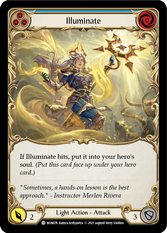 Illuminate (Blue) [MON074-RF] (Monarch)  1st Edition Rainbow Foil