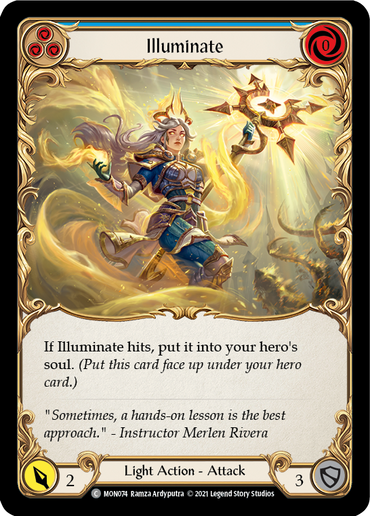 Illuminate (Blue) [MON074-RF] (Monarch)  1st Edition Rainbow Foil