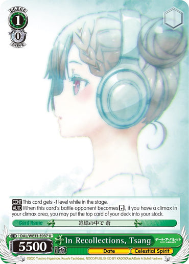 In Recollections, Tsang (DAL/WE33-E037 U) [Date A Bullet]