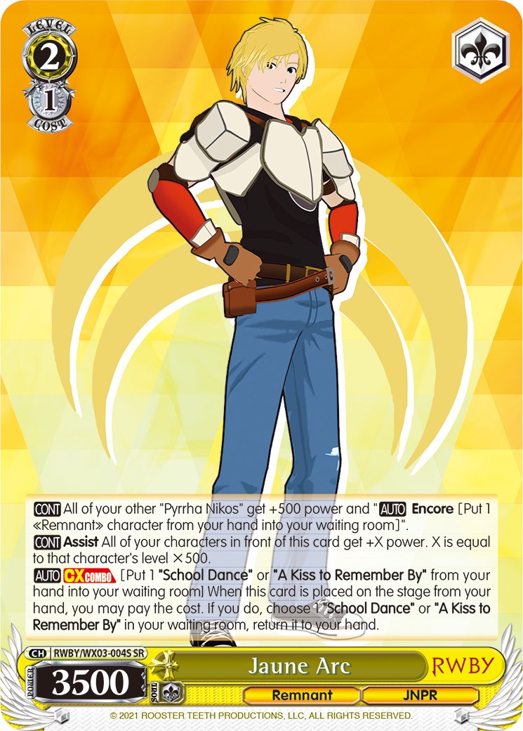 Jaune Arc (RWBY/WX03-004S SR) [RWBY]