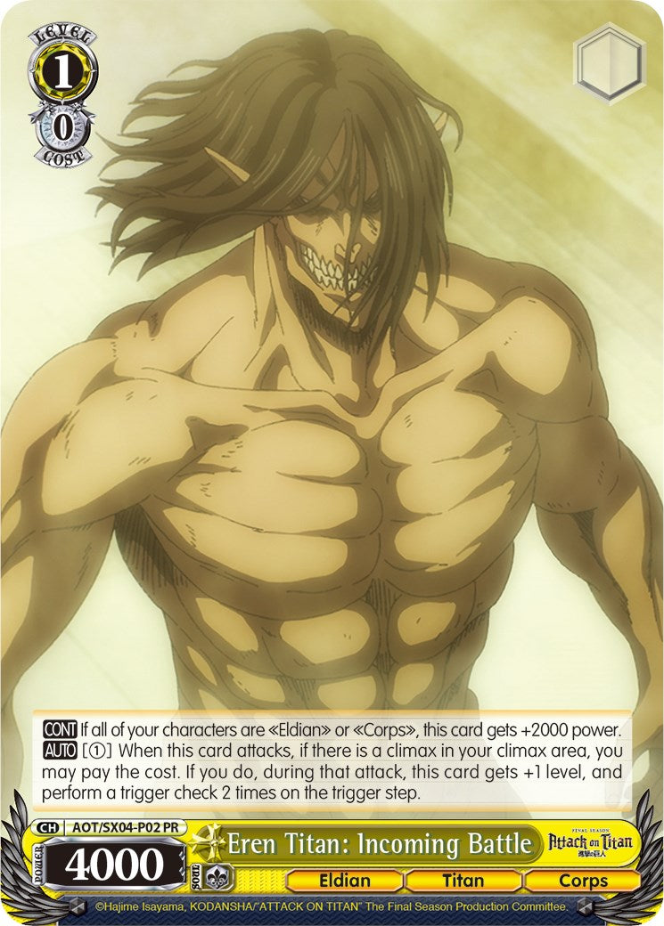 Eren Titan: Incoming Battle (Foil) [Attack On Titan: Final Season]