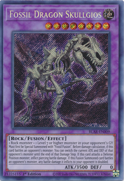 Fossil Dragon Skullgios [BLAR-EN009] Secret Rare