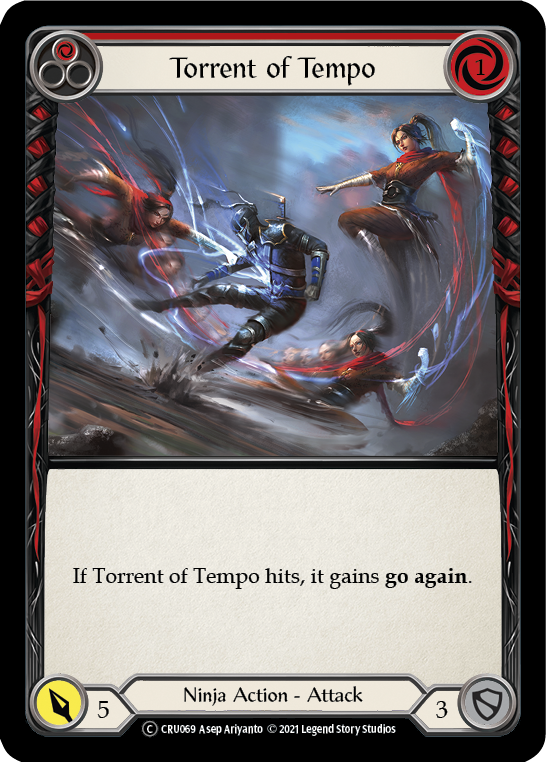 Torrent of Tempo (Red) [U-CRU069-RF] (Crucible of War Unlimited)  Unlimited Rainbow Foil