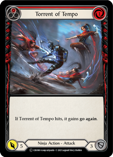 Torrent of Tempo (Red) [U-CRU069-RF] (Crucible of War Unlimited)  Unlimited Rainbow Foil