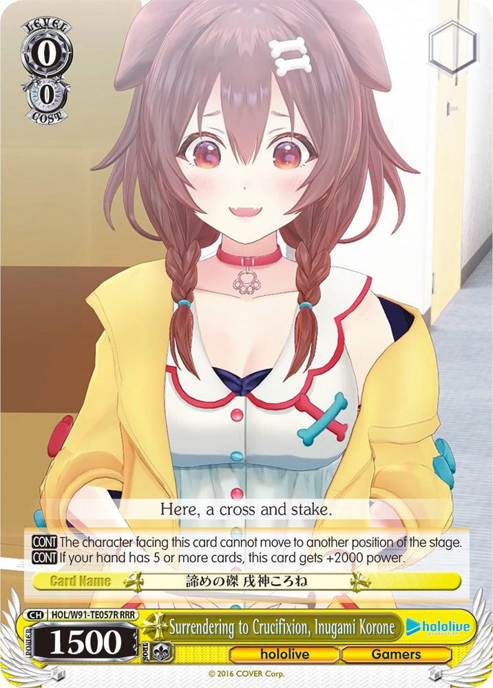 Surrendering to Crucifixion, Inugami Korone (HOL/W91-TE057R RRR) [hololive production]