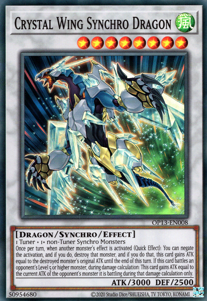 Crystal Wing Synchro Dragon [OP13-EN008] Super Rare