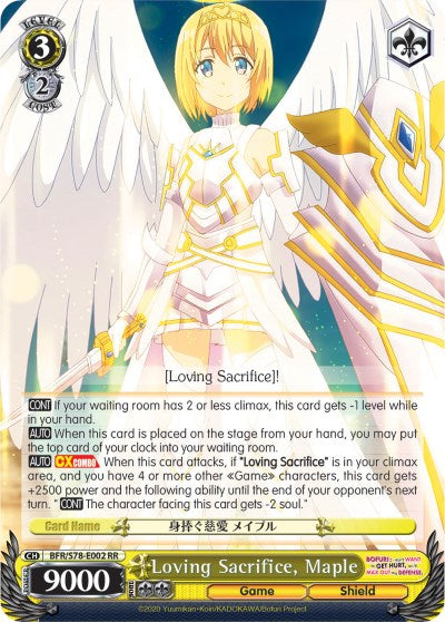 Loving Sacrifice, Maple (BFR/S78-E002 RR) [BOFURI: I Don't Want to Get Hurt, so I'll Max Out My Defense]