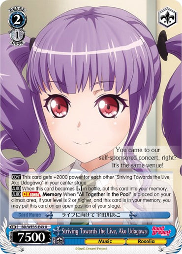 Striving Towards the Live, Ako Udagawa (BD/WE35-E43 U) [Poppin'Party x Roselia]