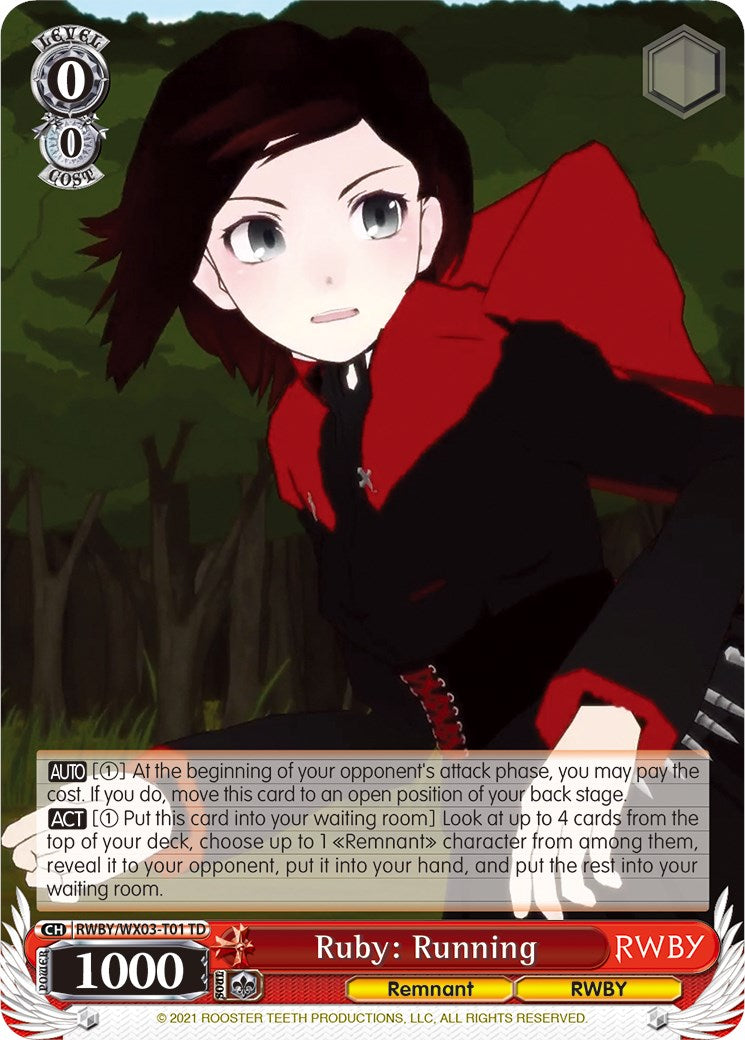 Ruby: Running (RWBY/WX03-T01 TD) [RWBY]