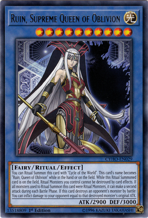 Ruin, Supreme Queen of Oblivion [CYHO-EN029] Rare