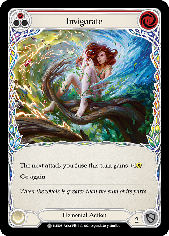 Invigorate (Red) [ELE103] (Tales of Aria)  1st Edition Rainbow Foil