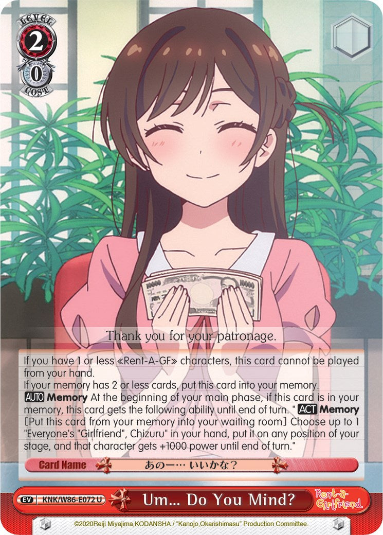 Um... Do You Mind? (KNK/W86-E072 U) [Rent-A-Girlfriend]