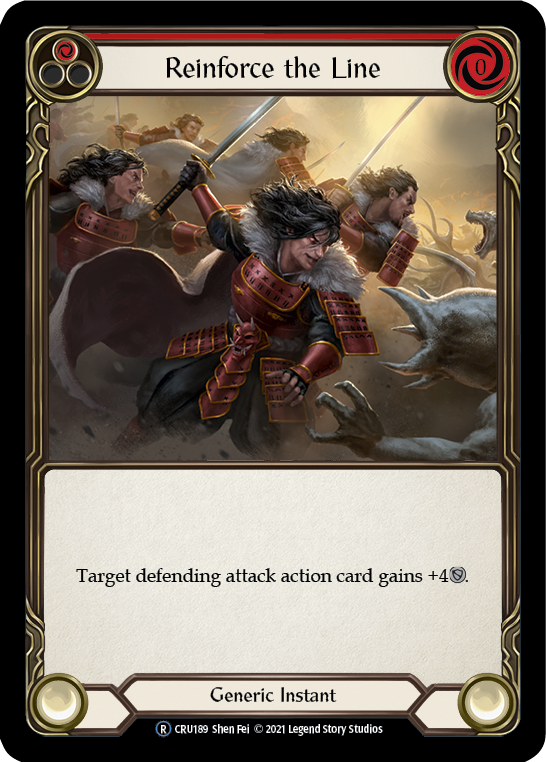 Reinforce the Line (Red) [U-CRU189-RF] (Crucible of War Unlimited)  Unlimited Rainbow Foil