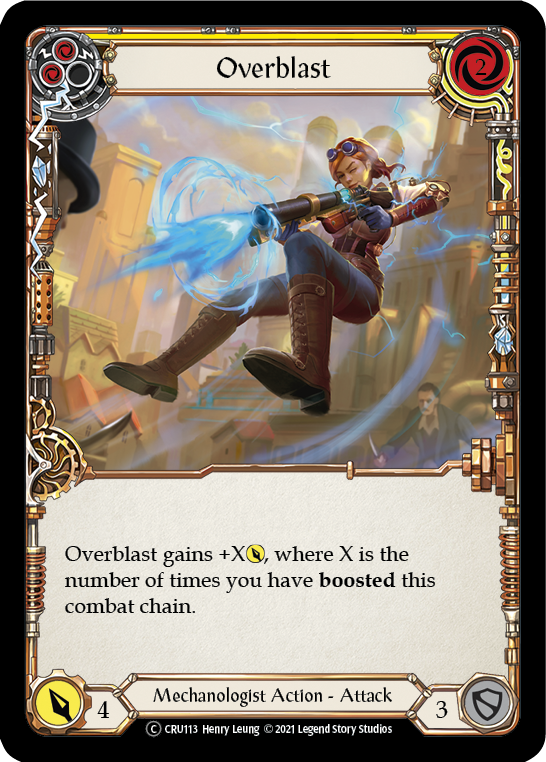 Overblast (Yellow) [U-CRU113-RF] (Crucible of War Unlimited)  Unlimited Rainbow Foil