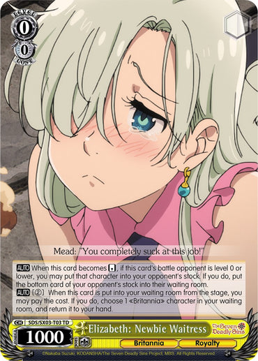Elizabeth: Newbie Waitress (SDS/SX03-T03 TD) [The Seven Deadly Sins]