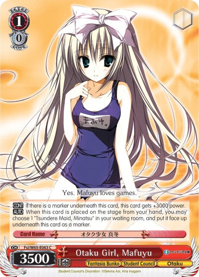 Otaku Girl, Mafuyu (Fsi/W65-E063 C) [Fujimi Fantasia Bunko]