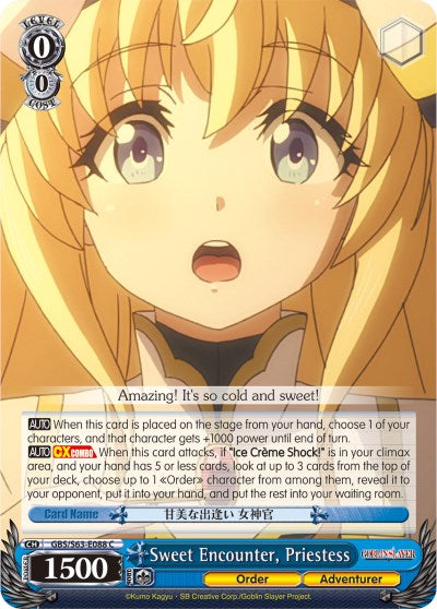 Sweet Encounter, Priestess (GBS/S63-E088 C) [Goblin Slayer]