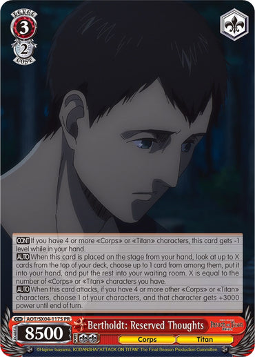 Bertholdt: Reserved Thoughts (Foil) [Attack On Titan: Final Season]