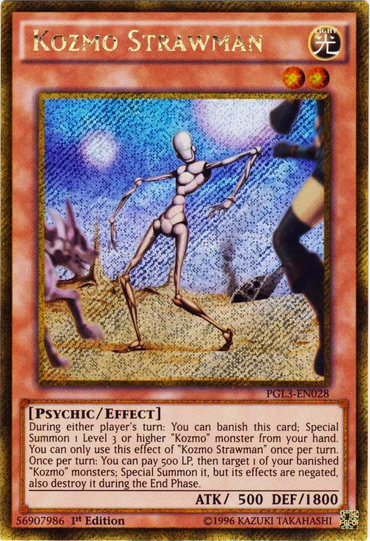 Kozmo Strawman [PGL3-EN028] Gold Secret Rare