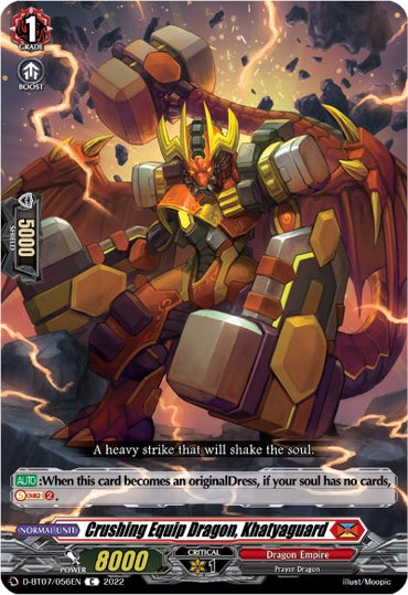Crushing Equip Dragon, Khatyaguard (D-BT07/056EN) [Raging Flames Against Emerald Storm]