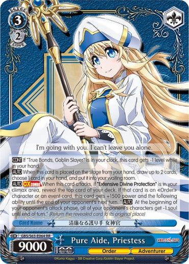 Pure Aide, Priestess (GBS/S63-E064 RR) [Goblin Slayer]
