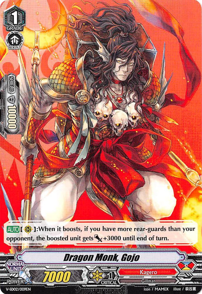 Dragon Monk, Gojo (V-SD02/009EN) [2018 Free Experience Deck "Kagero"]