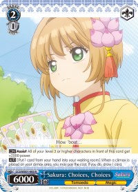 Sakura: Choices, Choices (CCS/WX01-083 R) [Cardcaptor Sakura: Clear Card]