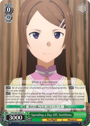Spending a Day Off, Sortiliena (SAO/S65-E027 R) [Sword Art Online -Alicization-]