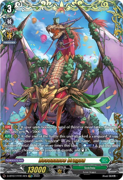 Resonance Dragon (FFR) (D-BT07/FFR14EN) [Raging Flames Against Emerald Storm]