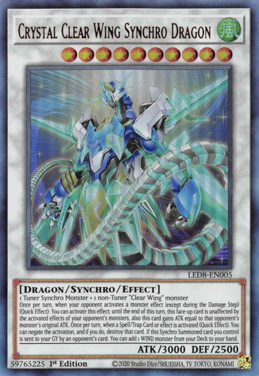 Crystal Clear Wing Synchro Dragon [LED8-EN005] Ultra Rare