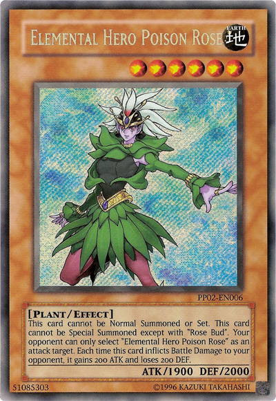 Elemental Hero Poison Rose [PP02-EN006] Secret Rare