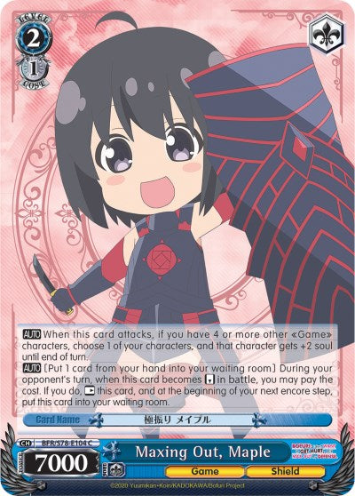 Maxing Out, Maple (BFR/S78-E104 C) [BOFURI: I Don't Want to Get Hurt, so I'll Max Out My Defense]