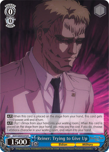 Reiner: Trying to Give Up [Attack On Titan: Final Season]