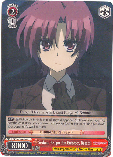 Sealing Designation Enforcer, Bazett (PI/EN-S04-E023 C) [Fate/kaleid liner PRISMA ILLYA DX]