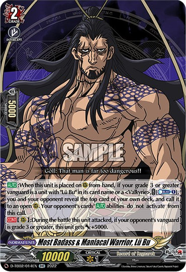 Most Badass & Maniacal Warrior, Lu Bu (D-TB02/014EN) [Record of Ragnarok]