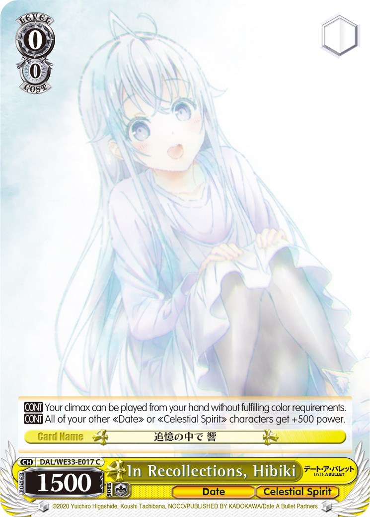 In Recollections, Hibiki (DAL/WE33-E017 C) [Date A Bullet]