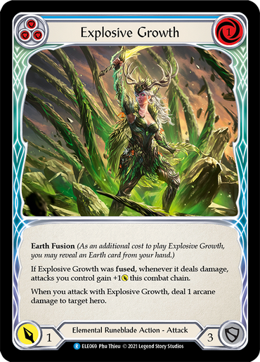 Explosive Growth (Blue) [ELE069] (Tales of Aria)  1st Edition Rainbow Foil