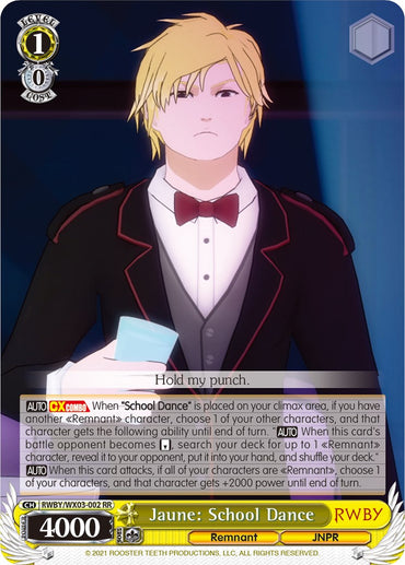 Jaune: School Dance (RWBY/WX03-002 RR) [RWBY]