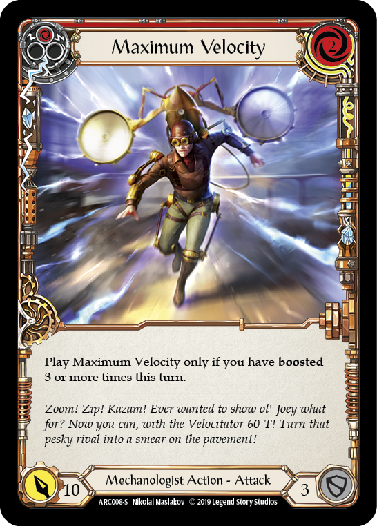 Maximum Velocity [ARC008-S] (Arcane Rising)  1st Edition Rainbow Foil