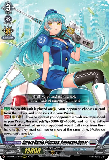 Aurora Battle Princess, Penetrate Aquas (D-BT10/007EN) [Dragon Masquerade]